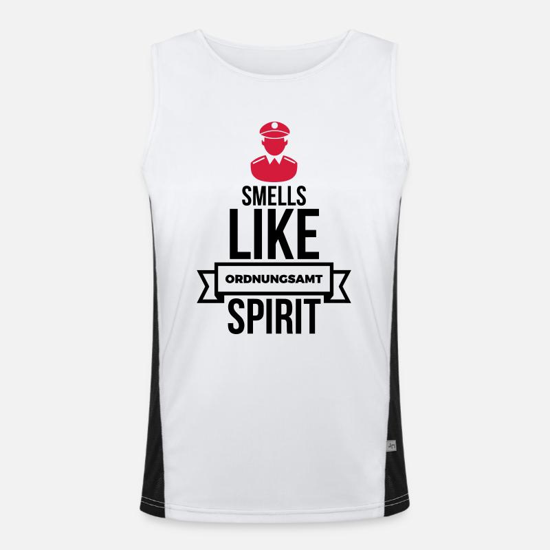 Smells Like Ordnungsamt Spirit Funktionelles Kontrast-Tank Top für Männer 