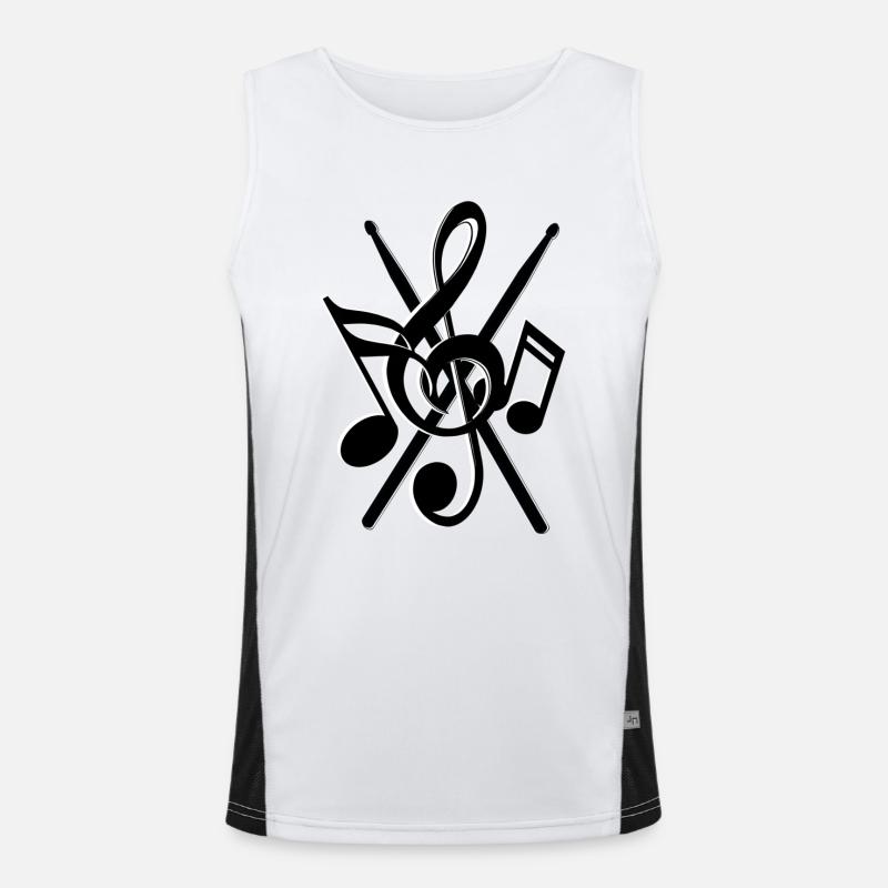 Drumsticks Noten Funktionelles Kontrast-Tank Top für Männer 