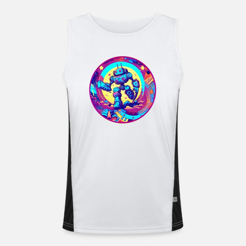 Evil Robot Series 005 Men's Functional Contrast Tank Top 
