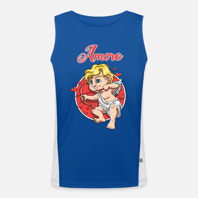 Liebesengel Zeichen der Liebe Romantik Geschenk Funktionelles Kontrast-Tank Top für Männer 