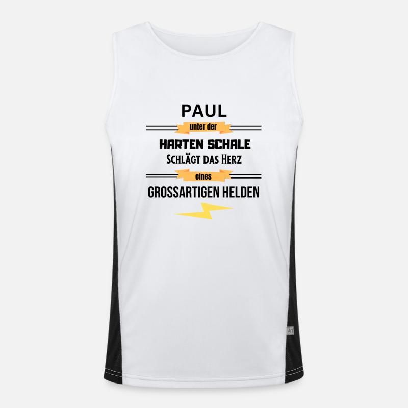 Paul unter harte Schale eines Großartigen Helden Funktionelles Kontrast-Tank Top für Männer 