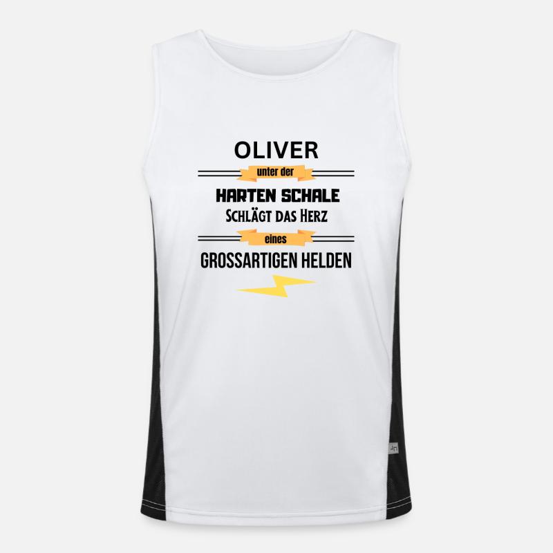 Oliver unter harte Schale eines Großartigen Helden Funktionelles Kontrast-Tank Top für Männer 