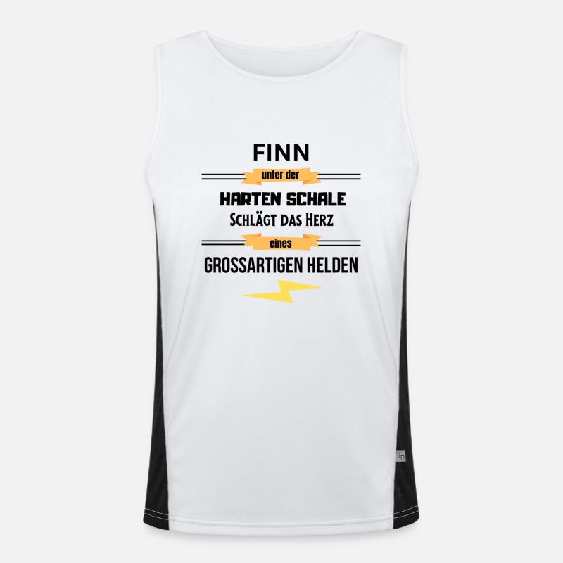 Finn unter harte Schale eines Großartigen Helden Funktionelles Kontrast-Tank Top für Männer 