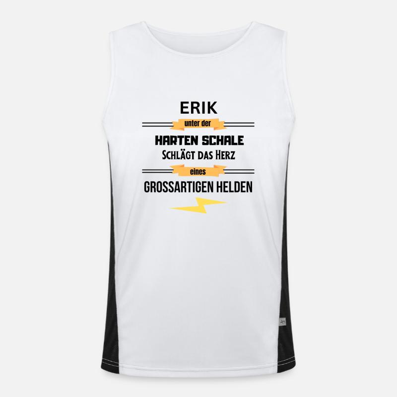 Erik unter harte Schale eines Großartigen Helden Funktionelles Kontrast-Tank Top für Männer 