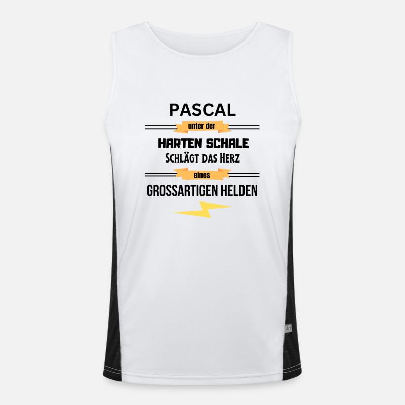 Pascal unter harte Schale eines Großartigen Helden Funktionelles Kontrast-Tank Top für Männer 