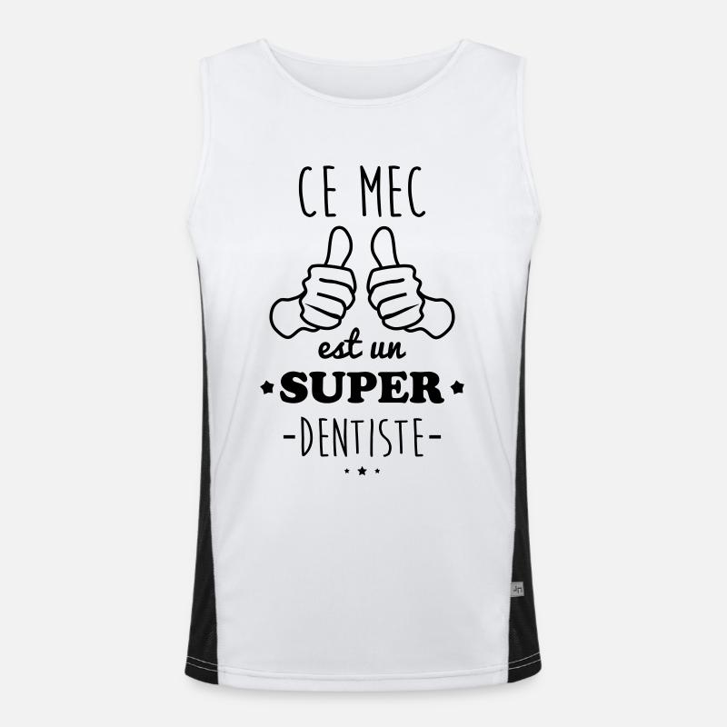 Mec super dentiste Débardeur respirant contrasté Homme 