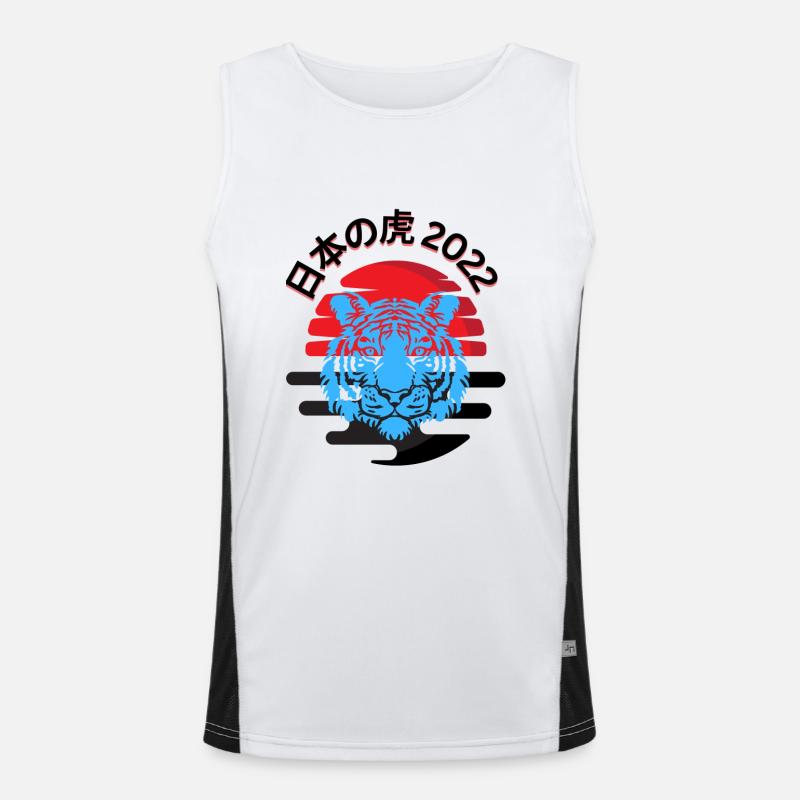 日本の虎 2022 1 Funktionelles Kontrast-Tank Top für Männer 