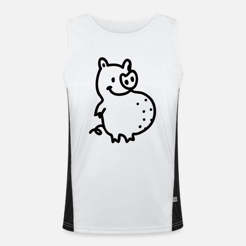 Thickness Sau - Line Men's Functional Contrast Tank Top 