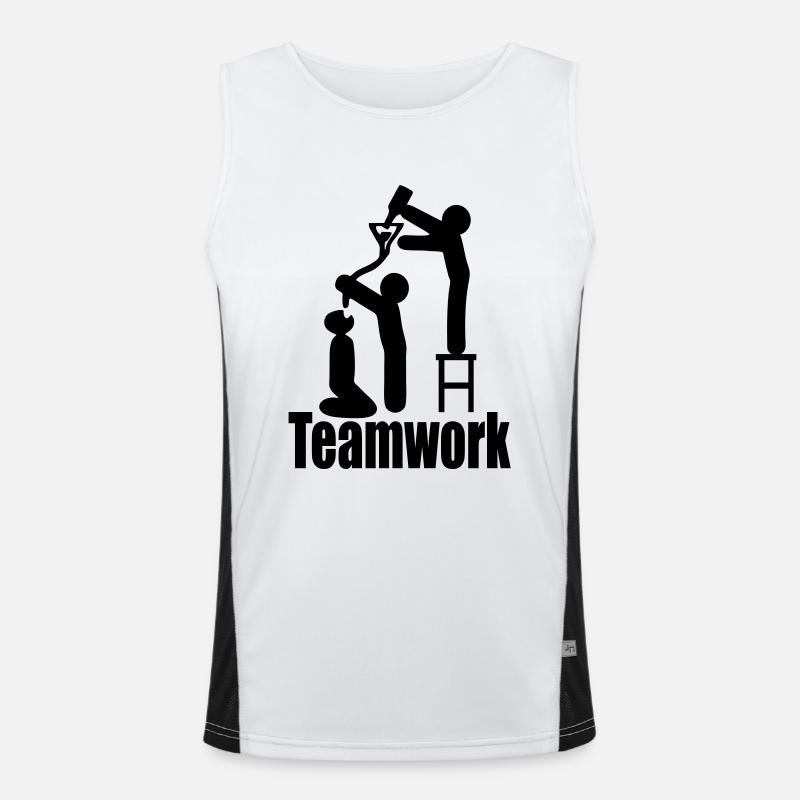 teamwork Funktionelles Kontrast-Tank Top für Männer 