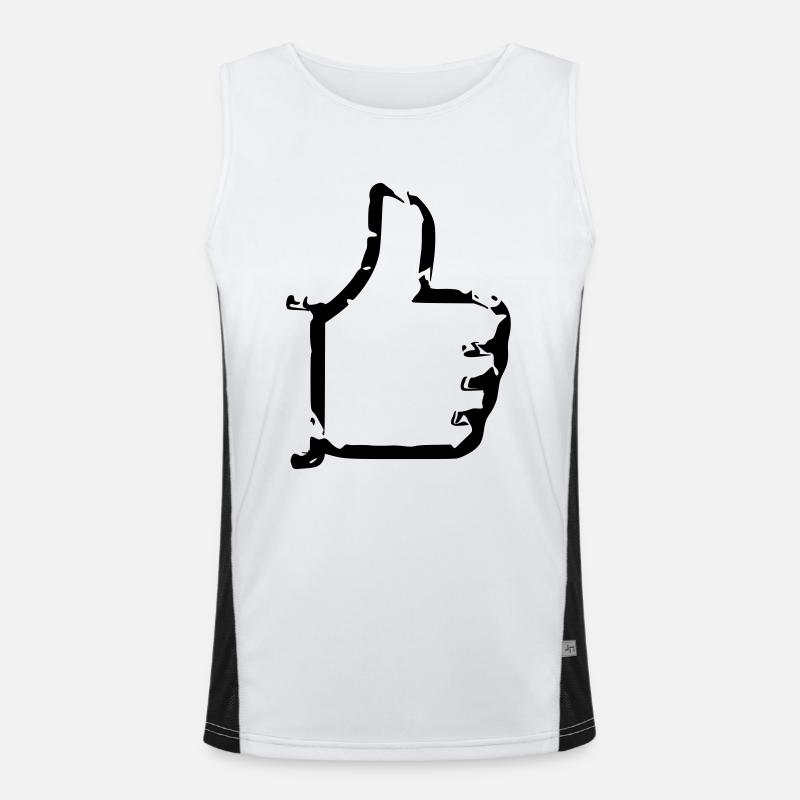 Gefällt mir - Daumen hoch - Comic Funktionelles Kontrast-Tank Top für Männer 