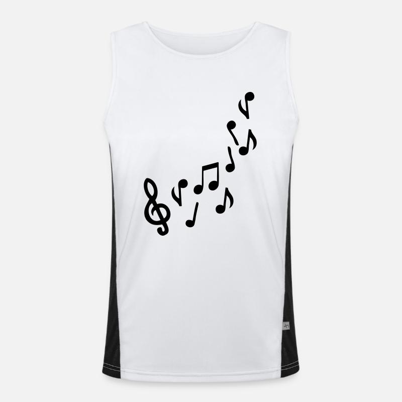 musiknote Funktionelles Kontrast-Tank Top für Männer 