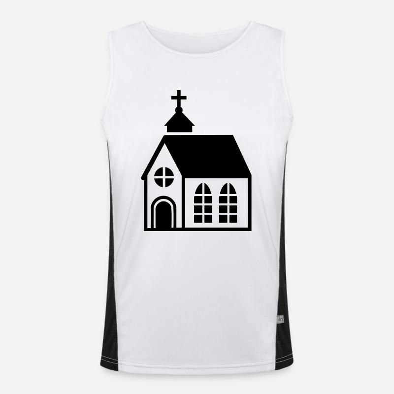 Kirche Funktionelles Kontrast-Tank Top für Männer 