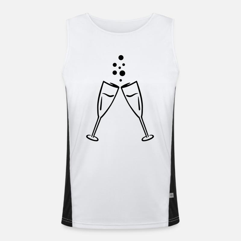 Sparkling wine Men's Functional Contrast Tank Top 