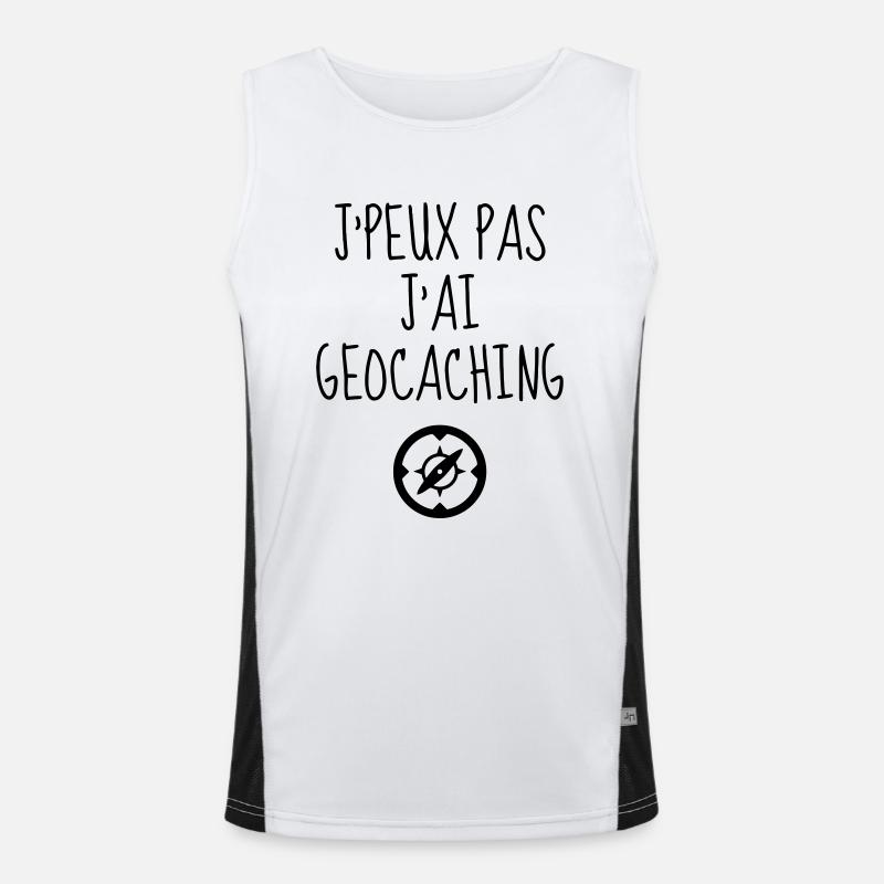 Geocaching / Geocacher / Compass / GPS Men's Functional Contrast Tank Top 