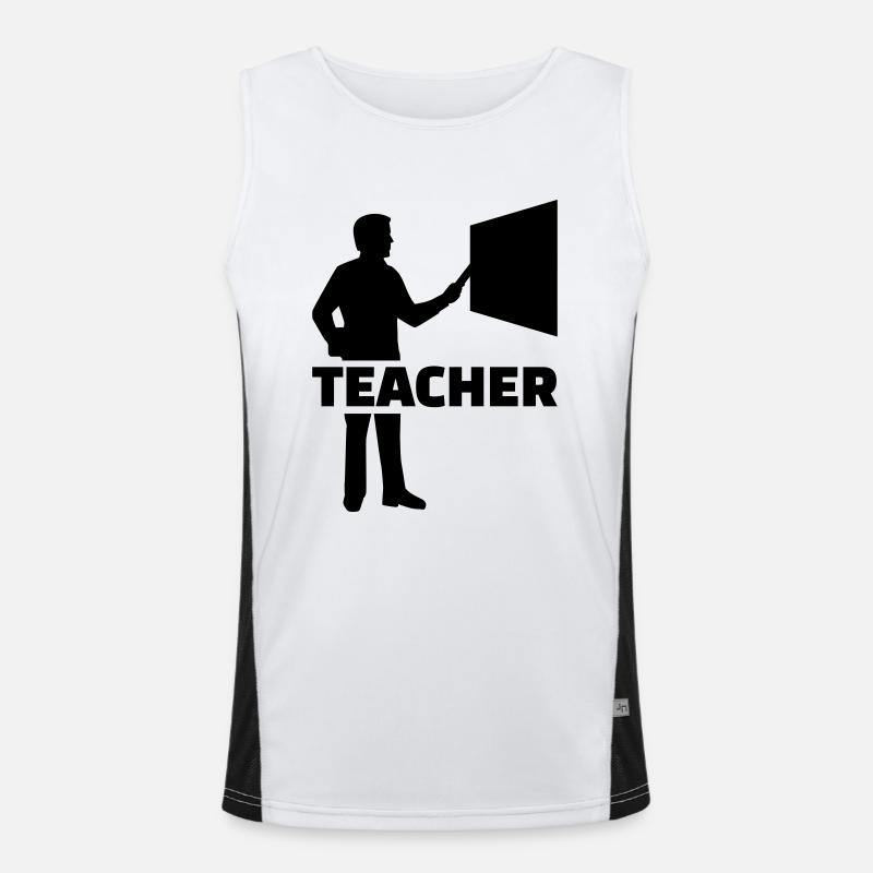 Lehrer Funktionelles Kontrast-Tank Top für Männer 