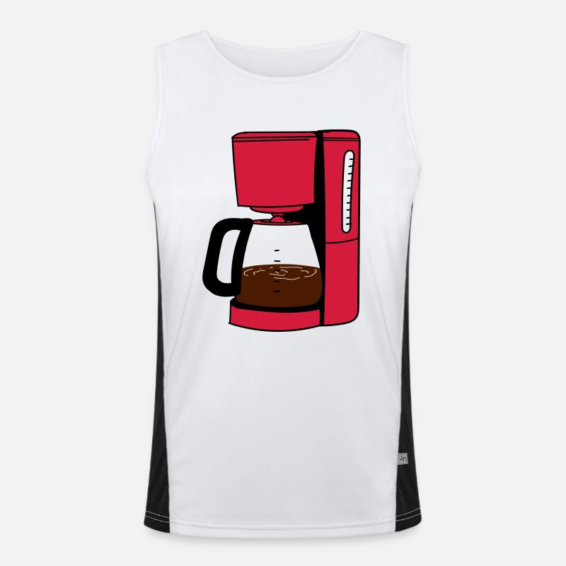 Kaffeemaschine Funktionelles Kontrast-Tank Top für Männer 