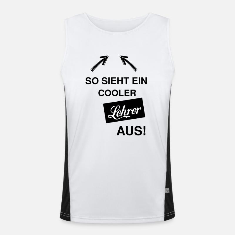 So sieht ein cooler Lehrer aus! Geschenkidee Funktionelles Kontrast-Tank Top für Männer 