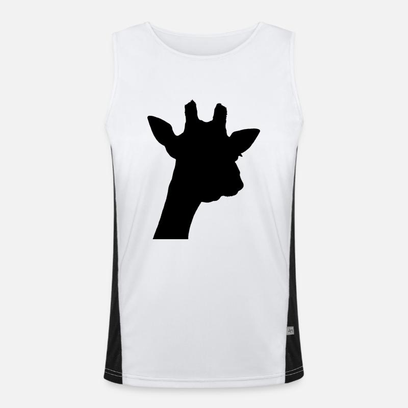 schwarze Giraffe Funktionelles Kontrast-Tank Top für Männer 