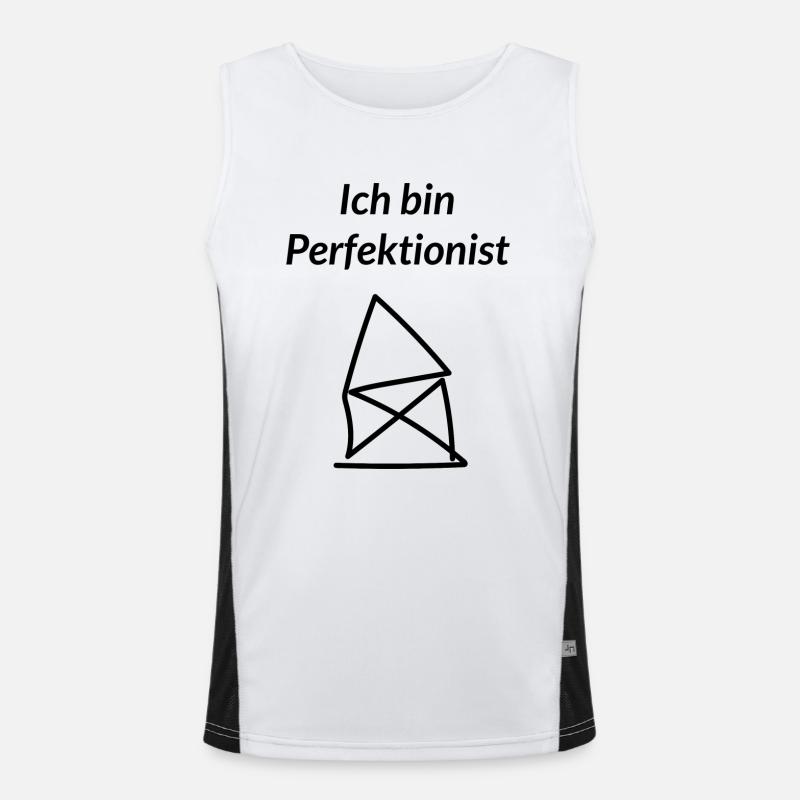 Ich bin Perfektionist Funktionelles Kontrast-Tank Top für Männer 
