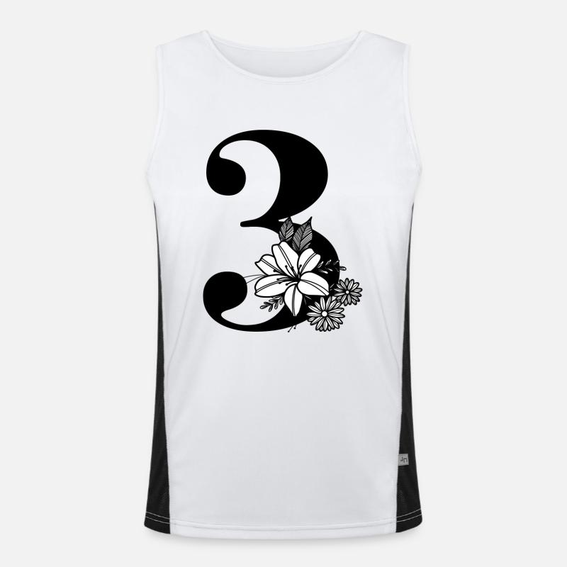 Numéro 3 Débardeur respirant contrasté Homme 