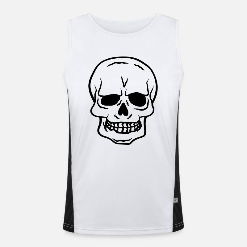 Skull Horror Halloween Design Débardeur respirant contrasté Homme 