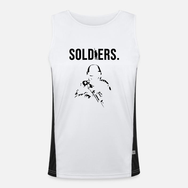 soladat black Funktionelles Kontrast-Tank Top für Männer 