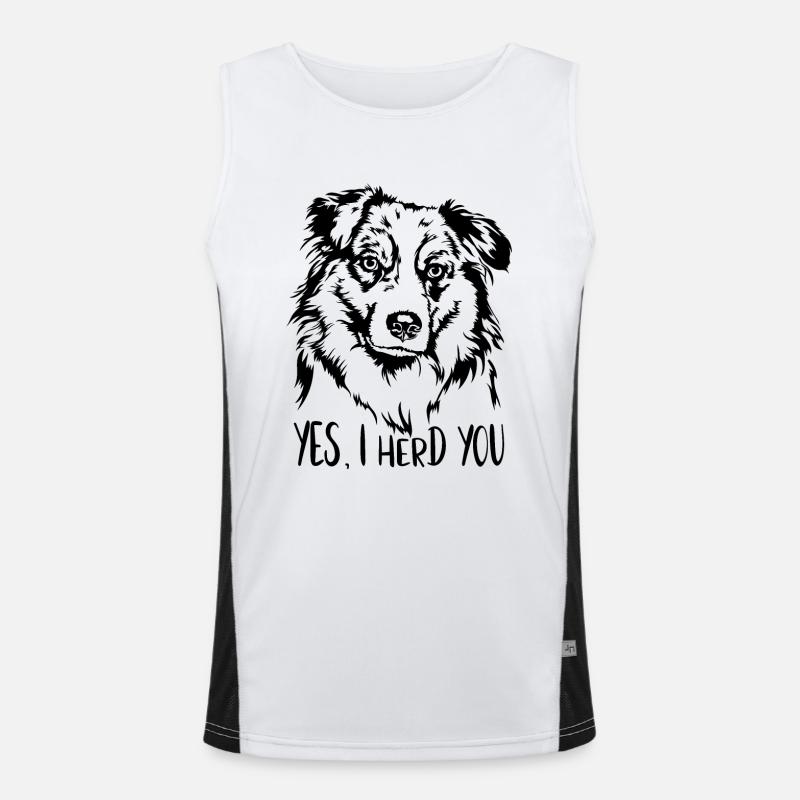 AUSTRALIAN SHEPHERD I herd you Quote Wilsigns Men's Functional Contrast Tank Top 