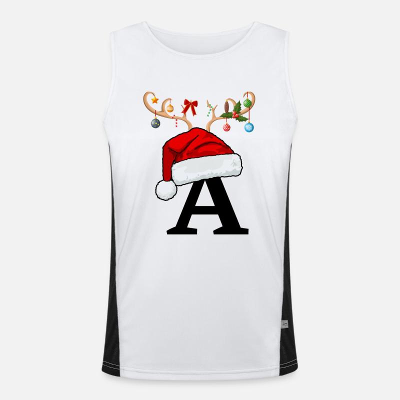 Brief an den Weihnachtshut Funktionelles Kontrast-Tank Top für Männer 