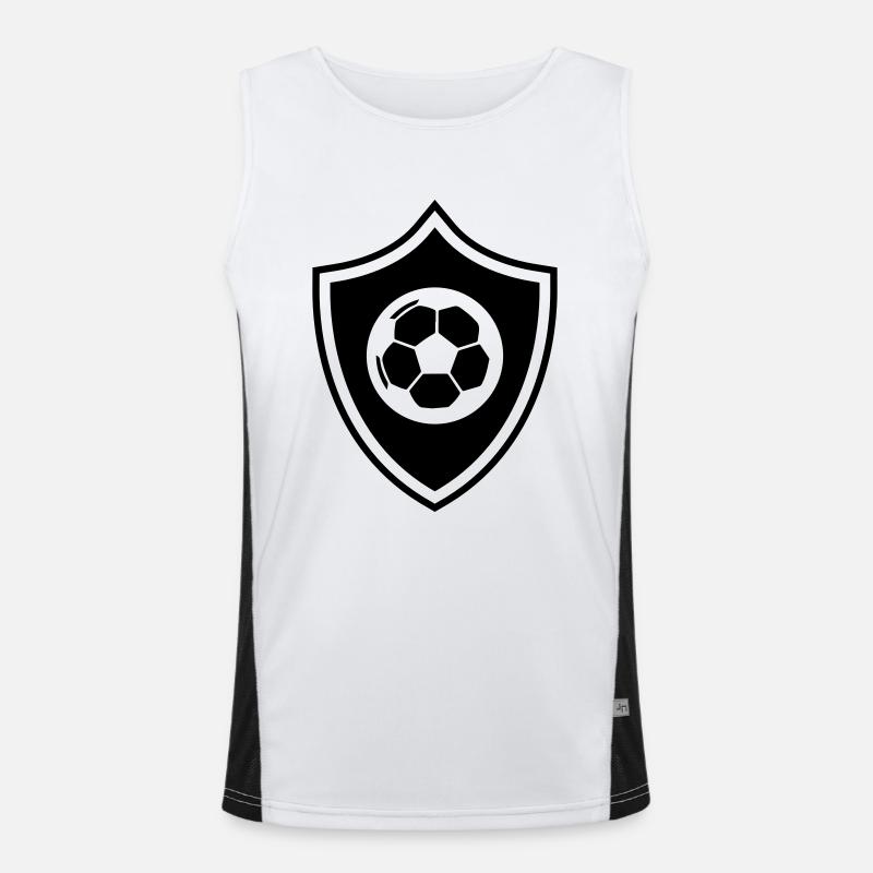 Fussball Wappen Funktionelles Kontrast-Tank Top für Männer 