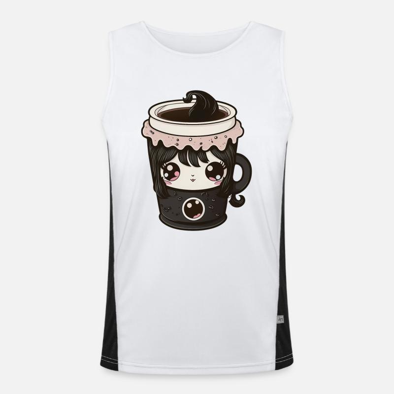 Goth Coffee Mug - Kawaii Men's Functional Contrast Tank Top 