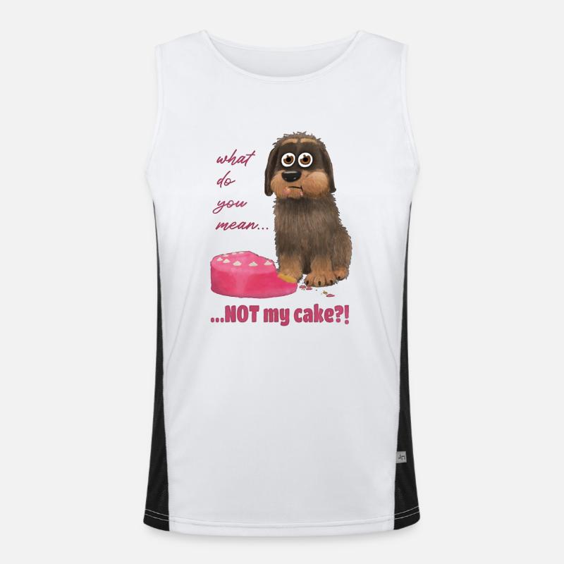 not my cake Funktionelles Kontrast-Tank Top für Männer 