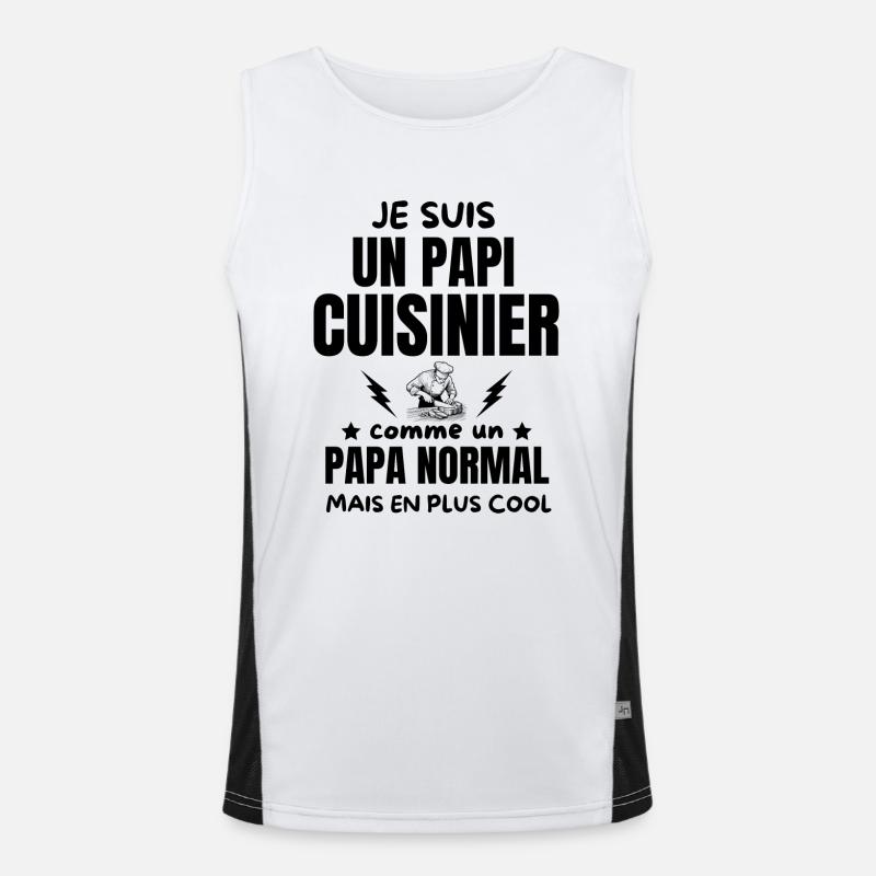 PAPI CUIISNIER Funktionelles Kontrast-Tank Top für Männer 