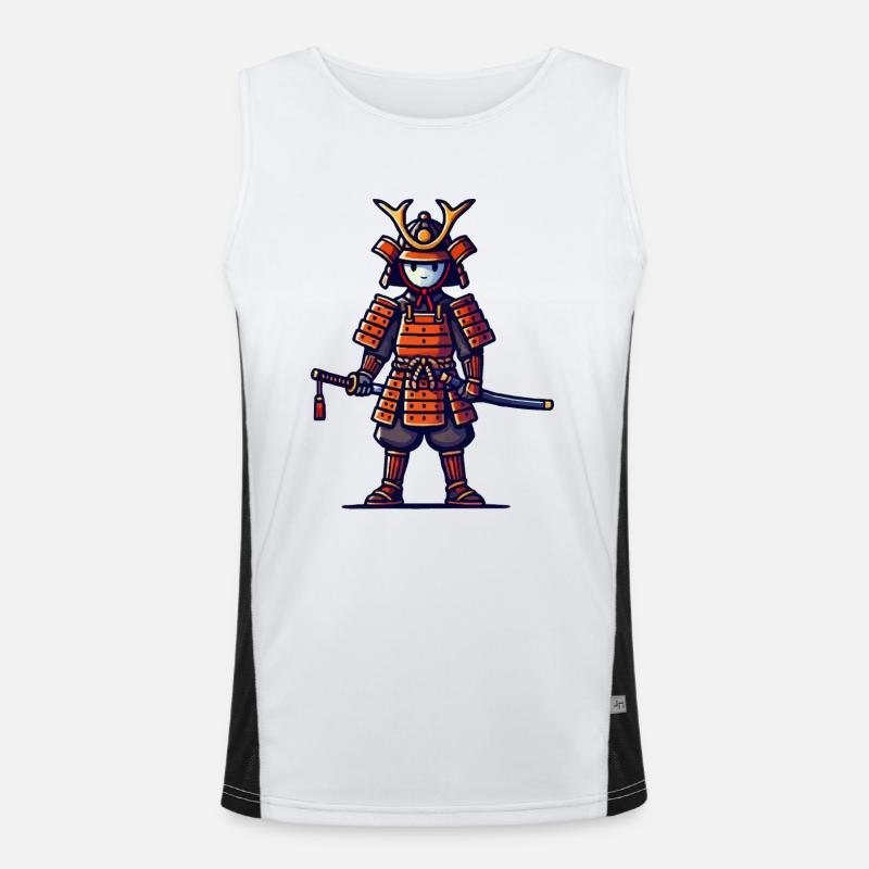 Samurai Comic Men's Functional Contrast Tank Top 