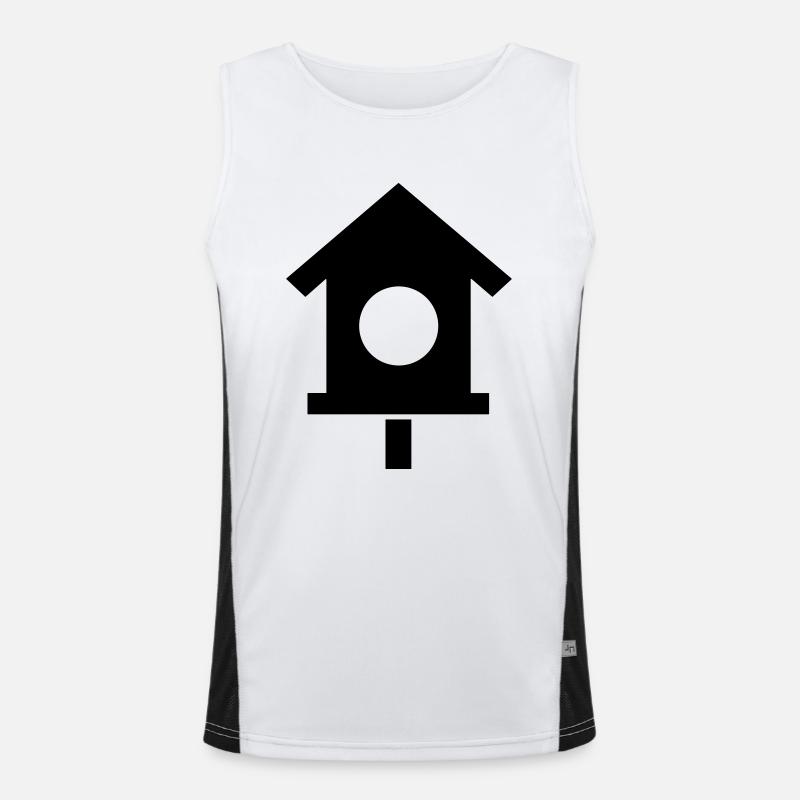 Vogelhaus Funktionelles Kontrast-Tank Top für Männer 
