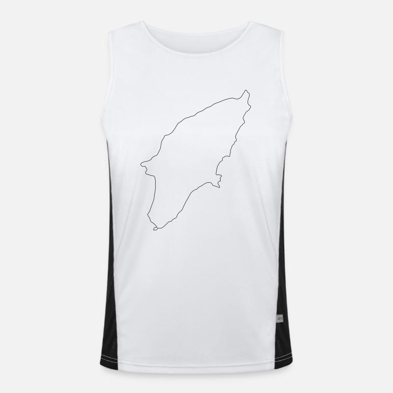 Rhodos Funktionelles Kontrast-Tank Top für Männer 