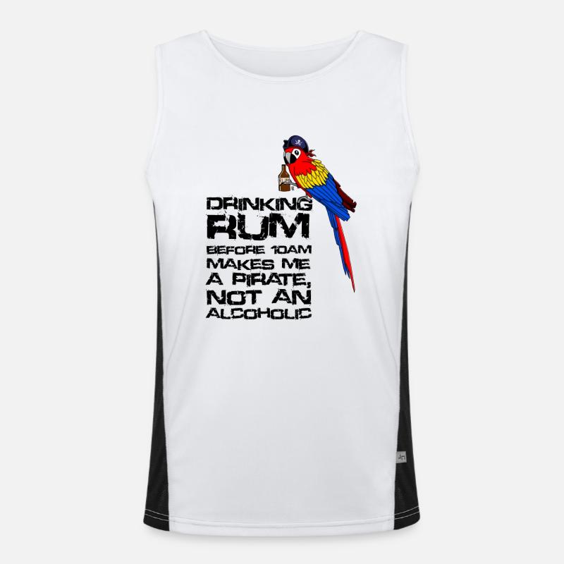 Drinking Rum Funktionelles Kontrast-Tank Top für Männer 