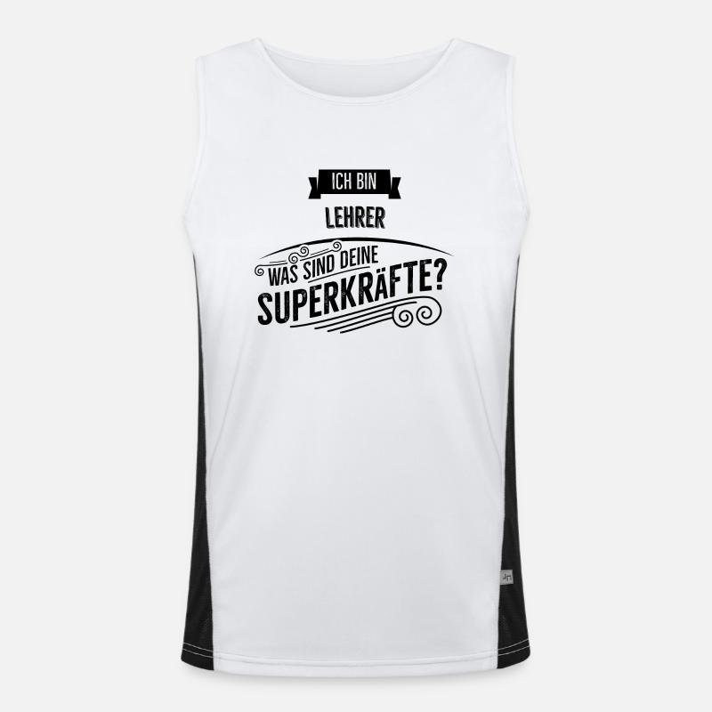 Lehrer Funktionelles Kontrast-Tank Top für Männer 