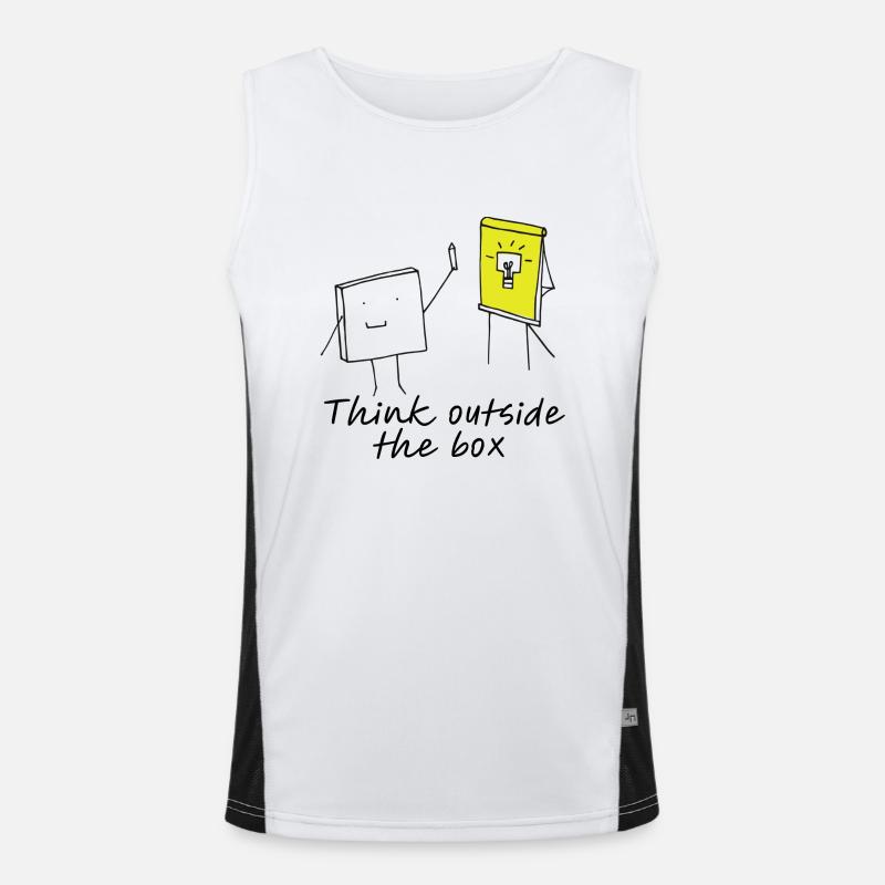 Think outside the box Funktionelles Kontrast-Tank Top für Männer 