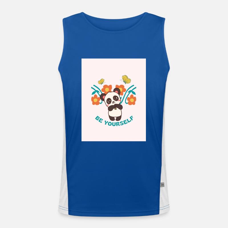 Be yourself (Cute Panda Design) Gift Men's Functional Contrast Tank Top 