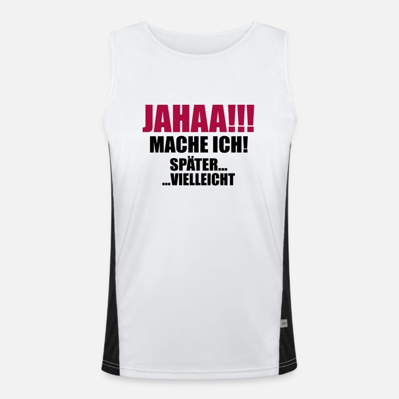 Zeitloses Aufschieben Funktionelles Kontrast-Tank Top für Männer 