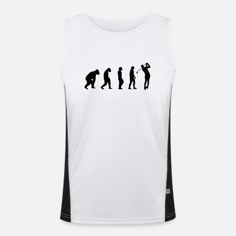 Golfschläger Golfer Sport Golf Evolution Golfball Funktionelles Kontrast-Tank Top für Männer 