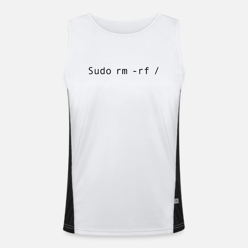 Linux-Codierung sudo rm -rf / Funktionelles Kontrast-Tank Top für Männer 