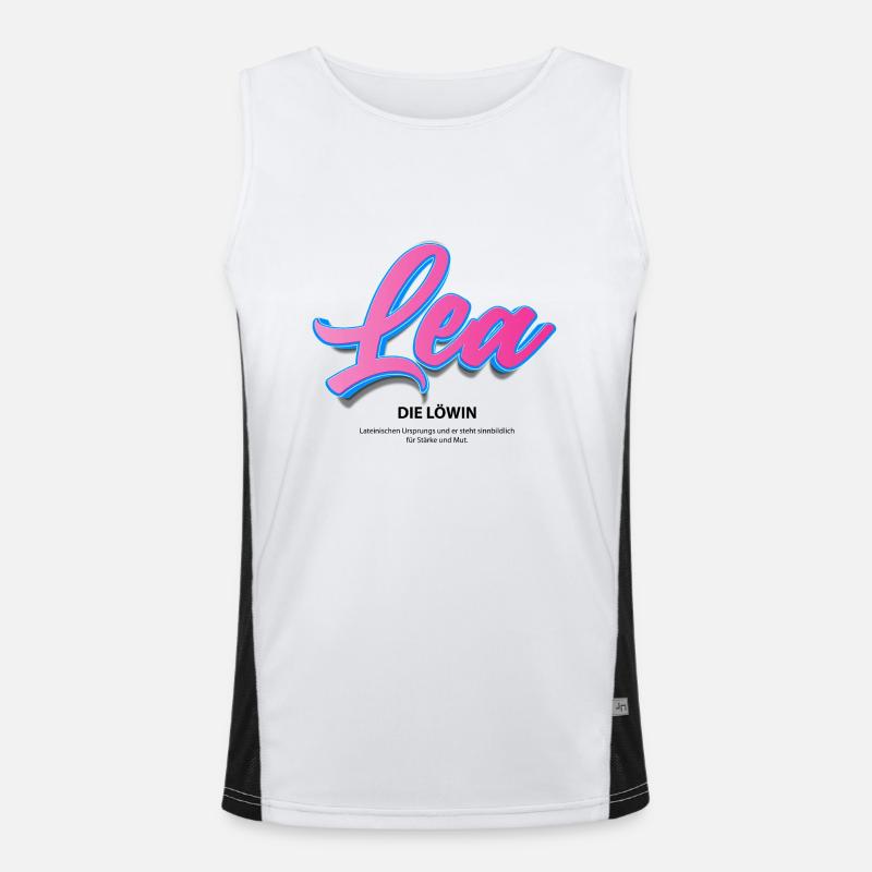 Lea in 3 D mit Bedeutung Funktionelles Kontrast-Tank Top für Männer 