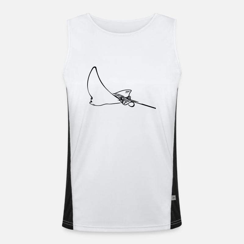 Eagle rays - Men's Functional Contrast Tank Top  - white/black
