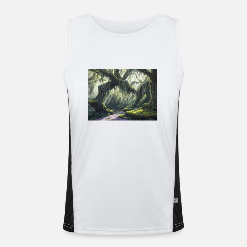 Wald der Magie Funktionelles Kontrast-Tank Top für Männer 