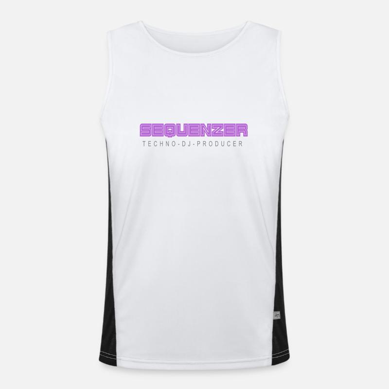 Sequenzer Logo Brand bigger Funktionelles Kontrast-Tank Top für Männer 