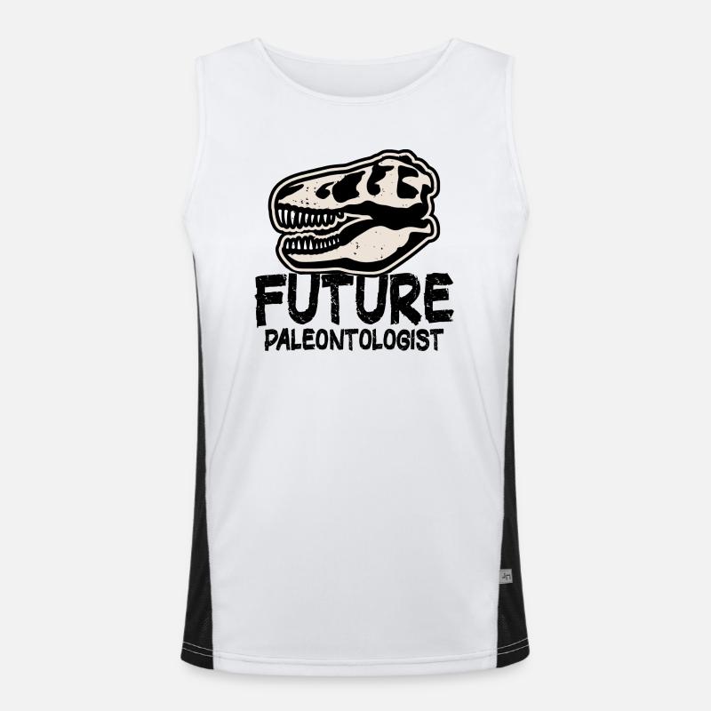 Future Paleontologist Paleontology Dinosaurs Lover Men's Functional Contrast Tank Top 