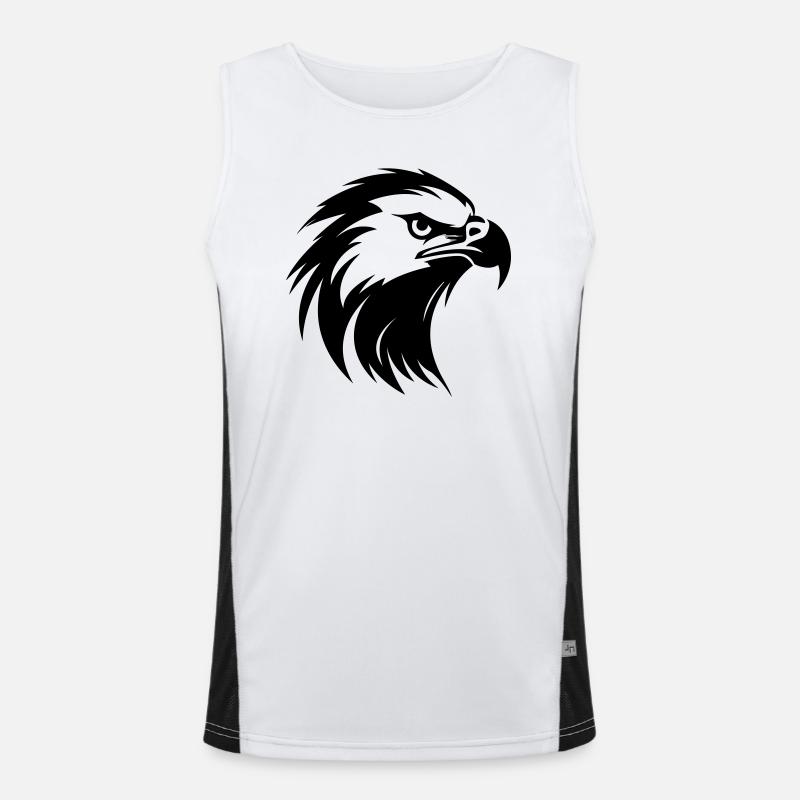 Eagle - Men's Functional Contrast Tank Top  - white/black