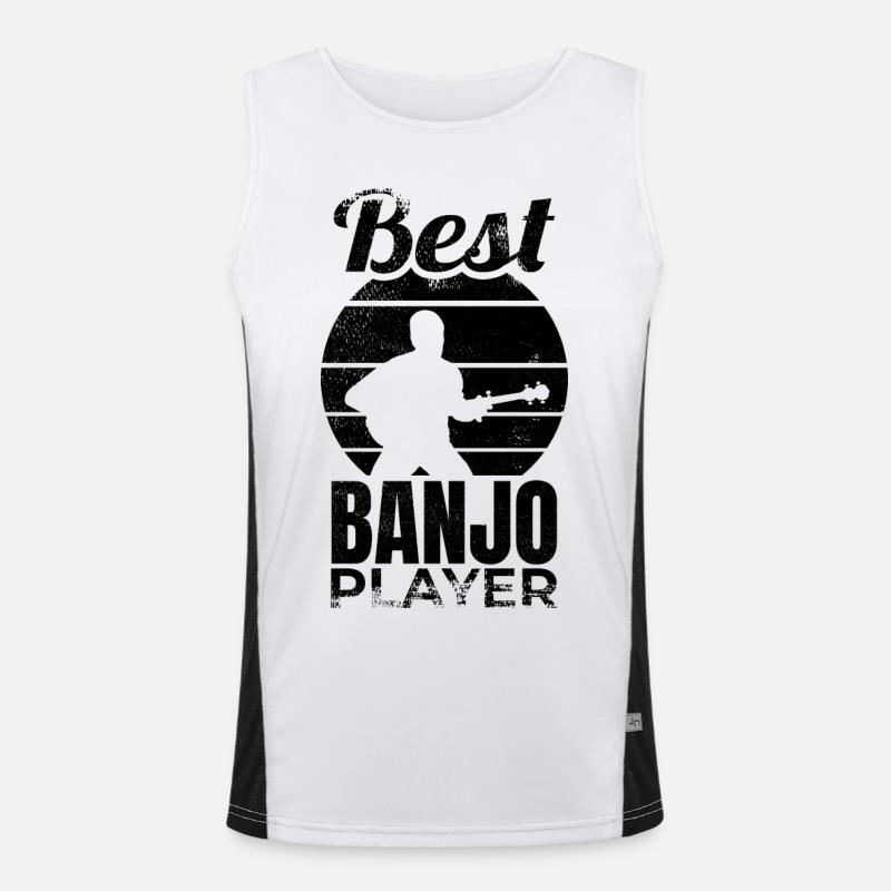 Bester Banjospieler Funktionelles Kontrast-Tank Top für Männer 