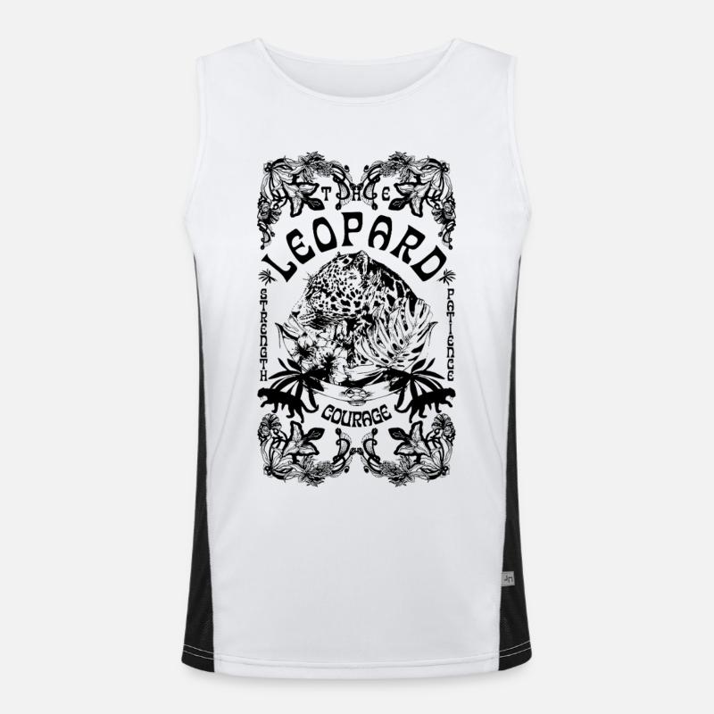 DER LEOPARD Funktionelles Kontrast-Tank Top für Männer 